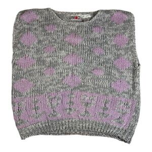 VTG Sweater Sleeveless Size L Cozycore Knit Vintage Preppy Comfycore Granny